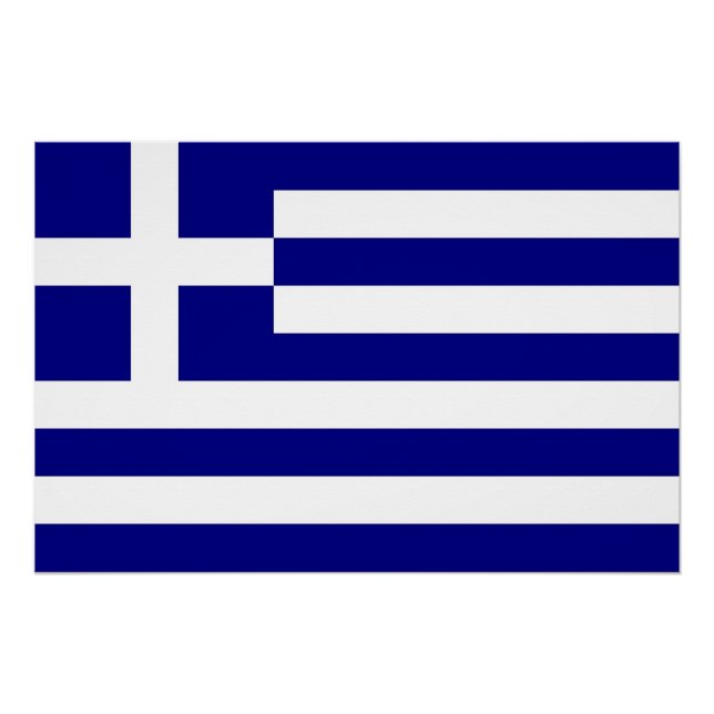 Patriotisches Poster mit Flagge Griechenlands (Vorderseite)