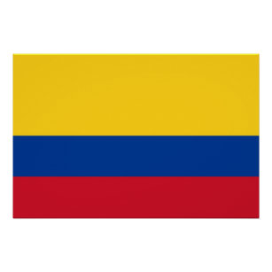 Patriotisches Poster mit Flagge Kolumbiens