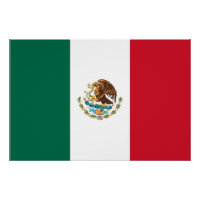 Patriotisches Poster mit Flagge Mexikos