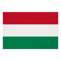 Patriotisches Poster mit Flagge Ungarns