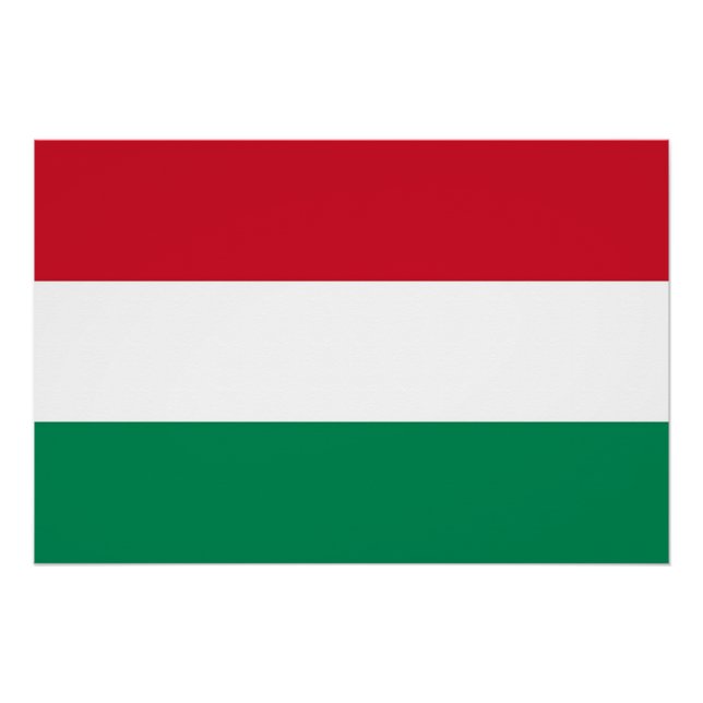 Patriotisches Poster mit Flagge Ungarns (Vorderseite)