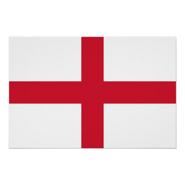 Patriotisches Poster mit Flagge von England (Vorderseite)