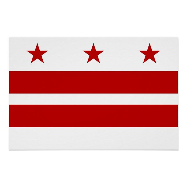 Patriotisches Poster mit Flagge von Washington DC (Vorderseite)