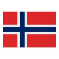 Patriotisches Poster mit norwegischer Flagge
