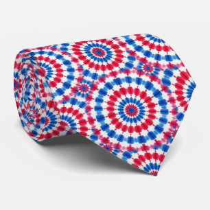 Patriotisches psychedelisches Tie-Dye-Muster Krawatte