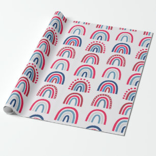 Patriotisches Regenbogenmuster Geschenkpapier