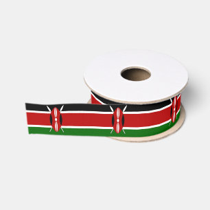 Patriotisches Ribbon mit der Flagge Kenias Ripsband