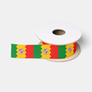 Patriotisches Ribbon mit Flag von Los Angeles, USA Satinband