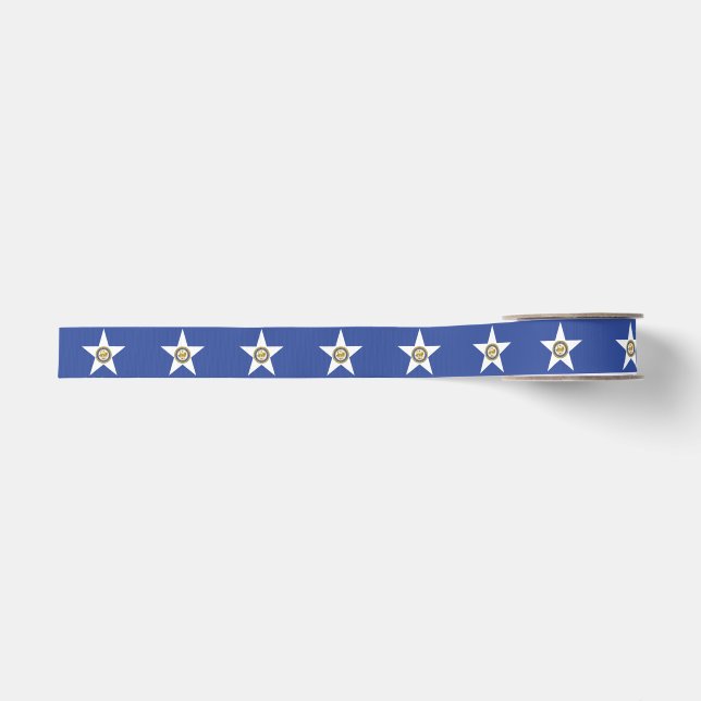 Patriotisches Ribbon mit Flagge von Houston Ripsband (Vorderseite)
