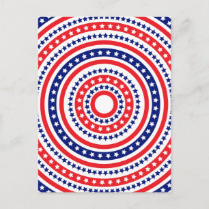 Patriotisches Ringmuster Postkarte