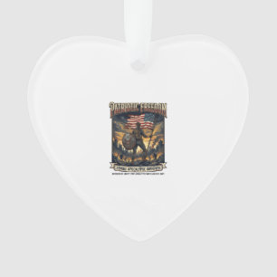 Patriotisches Rostflaggen-Überlebender-Zombie-Apok Ornament