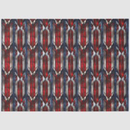 Patriotisches Rot-Weiß-Blau-Geometrisches Muster Seidenpapier