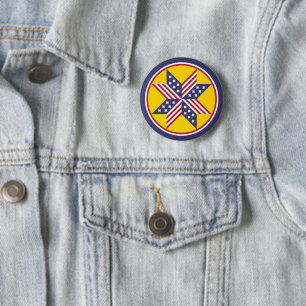 Patriotisches Rot Weiß Blau Native Stars Stripes Button