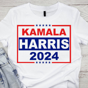 Patriotisches Rot, Weiß und Blau Kamala Harris 202 T-Shirt