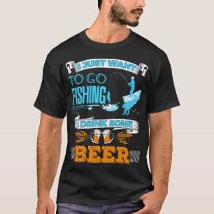 Patriotisches Rot Weiß Und Bruh Amerika Fisch Ange T-Shirt