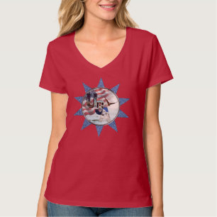 Patriotisches rotes USA-amerikanisches Flaggen-T-S T-Shirt