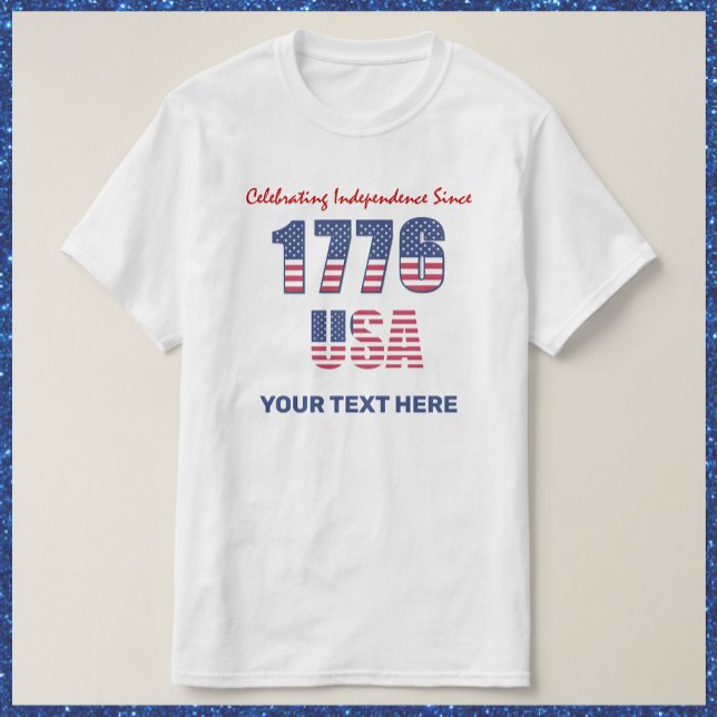 Patriotisches Rotes Weiß und Blau 4. Juli T-Shirt (Von Creator hochgeladen)