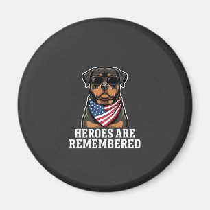 Patriotisches Rottweiler-Held-Hund-Vektordesign Magnet