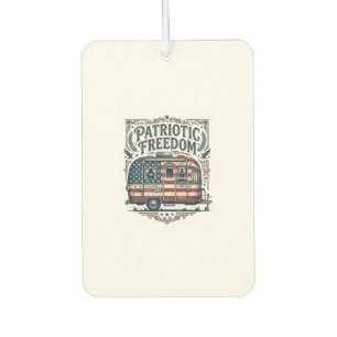 Patriotisches RV-Camper-Vektorgrafik-T-Shirt Autolufterfrischer