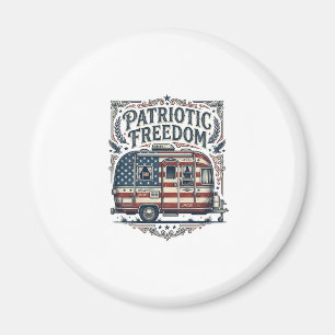 Patriotisches RV-Camper-Vektorgrafik-T-Shirt Magnet
