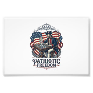 Patriotisches Schachspieler Vektorgrafik T-Shirt Fotodruck