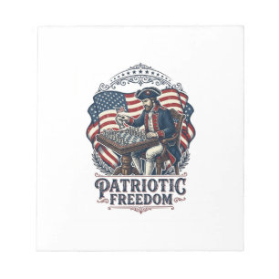 Patriotisches Schachspieler-Vektorgrafik-T-Shirt Notizblock