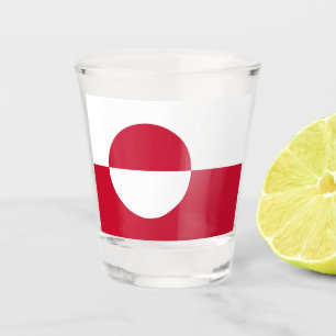 Patriotisches Schießglas mit der Flagge Grönlands Schnapsglas