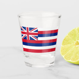 Patriotisches Schießglas mit der Flagge Hawaiis, U Schnapsglas