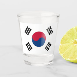 Patriotisches Schießglas mit der Flagge Südkoreas Schnapsglas
