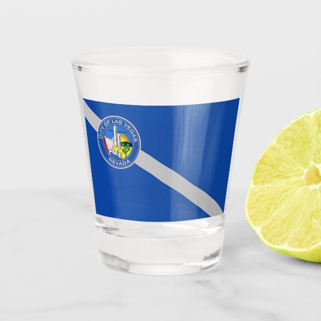 Patriotisches Schießglas mit der Flagge von Las Ve Schnapsglas (Vorderseite)