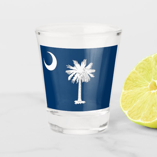 Patriotisches Schießglas mit der Flagge von South  Schnapsglas (Vorderseite)