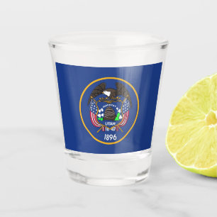 Patriotisches Schießglas mit der Flagge von Utah Schnapsglas