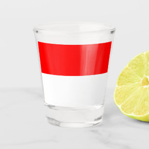 Patriotisches Schießglas mit Flagge Indonesiens Schnapsglas