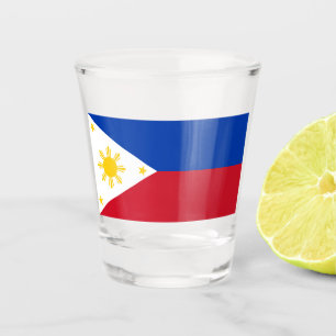 Patriotisches Schießglas mit philippinischer Flagg Schnapsglas