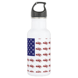 Patriotisches Schneemobil Trinkflasche