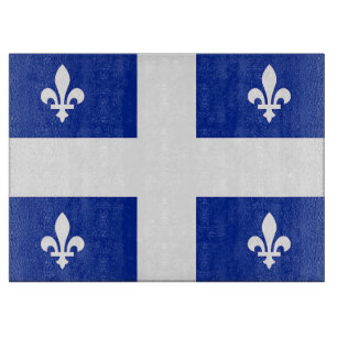 Patriotisches Schneidebrett mit Flagge von Quebec