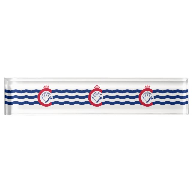 Patriotisches Schreibtischschild mit der Flagge vo (Vorderseite)
