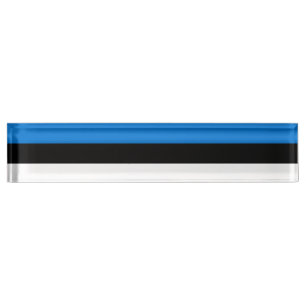 Patriotisches Schreibtischschild mit Flagge Estlan