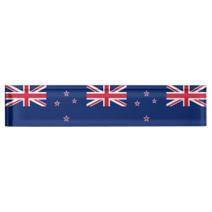 Patriotisches Schreibtischschild mit Flagge Neusee