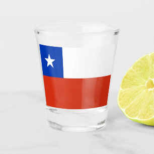 Patriotisches Schussglas mit Flagge des Chilen Schnapsglas