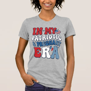 Patriotisches schwangeres Zeitalter Vintage Schwan T-Shirt