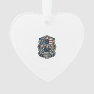 Patriotisches schwarzes Katzen-Vektorgrafik-T-Shir Ornament