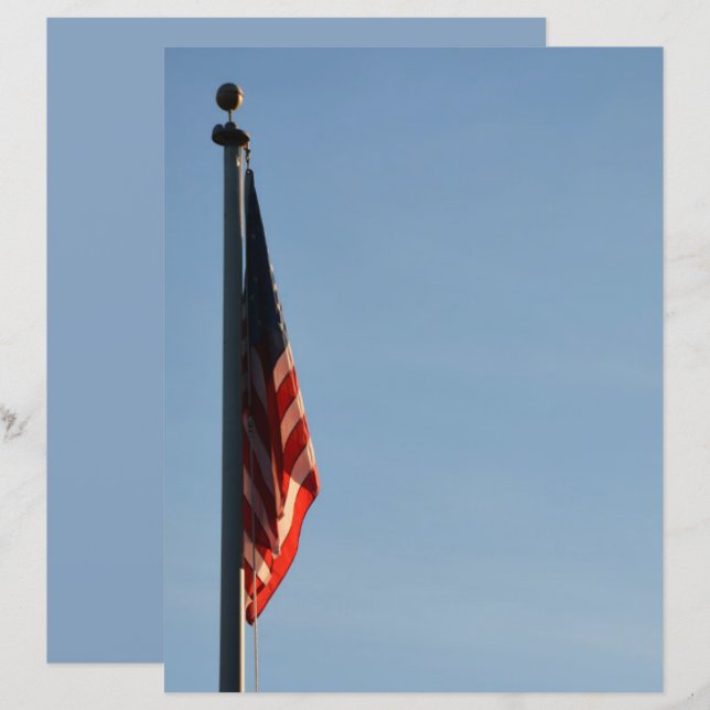 Patriotisches Scrapbook Paper der amerikanischen F (Vorne/Hinten)