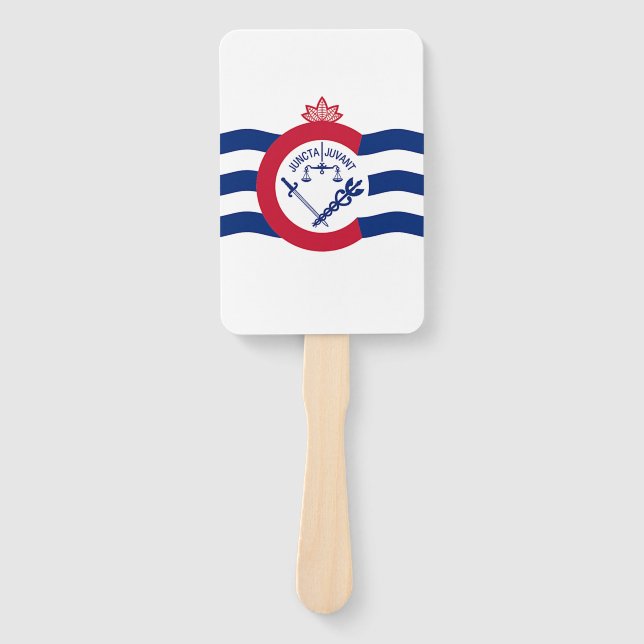 Patriotisches Set von Handfans mit der Flagge Cinc Fächer (Vorderseite)