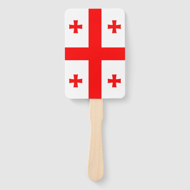 Patriotisches Set von Handfans mit georgischer Fla Fächer (Vorderseite)