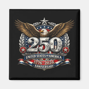 Patriotisches Silber-Semiquincentennial-Emblem Magnet