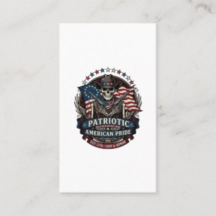 Patriotisches Skelett Cowboy Dunkler Patriot Skele Visitenkarte