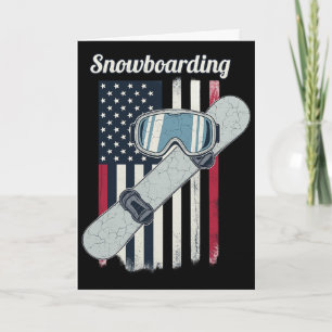 Patriotisches Snowboarden USA-Flagge & Snowboard-S Karte