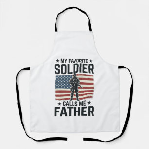 Patriotisches Soldat Vater Vintage Vector Shirt De Schürze