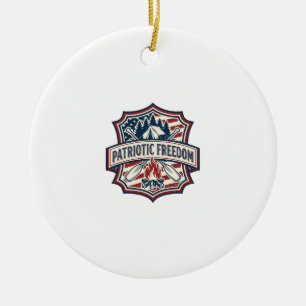 Patriotisches Sommercamp-Geist-Vektor-Grafik-T-Shi Keramik Ornament